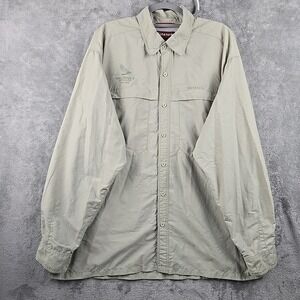 Simms Guide Shirt‎ Mens 2XL Green Button Up Lightweight Fishing Outdoor Vented